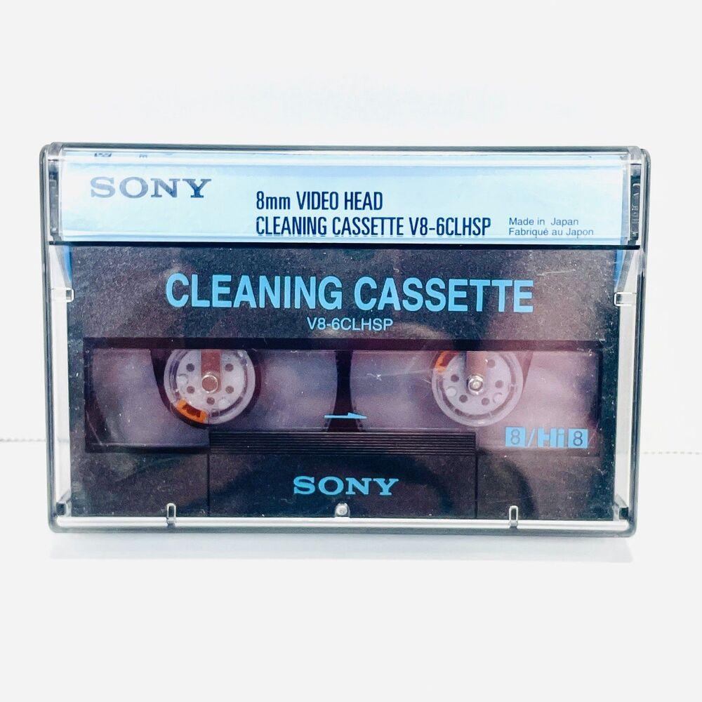 Sony 8mm Hi8 Digital8 Camcorder Video Head Cleaning Cassette V8-6CLHSP Used